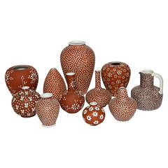 Set of 11 Ceramic Vases by Zeuthens