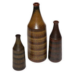 Trio of Arthur Anderson Vases for Wallakra