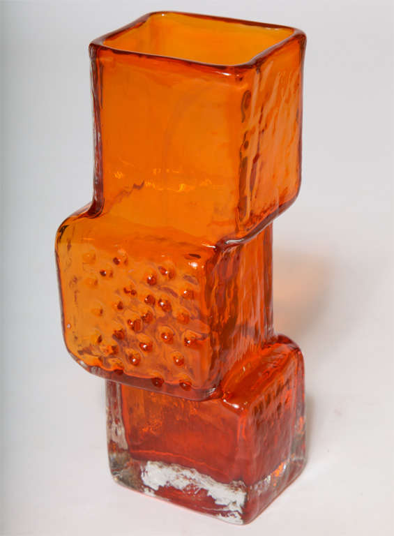 drunken bricklayer vase orange