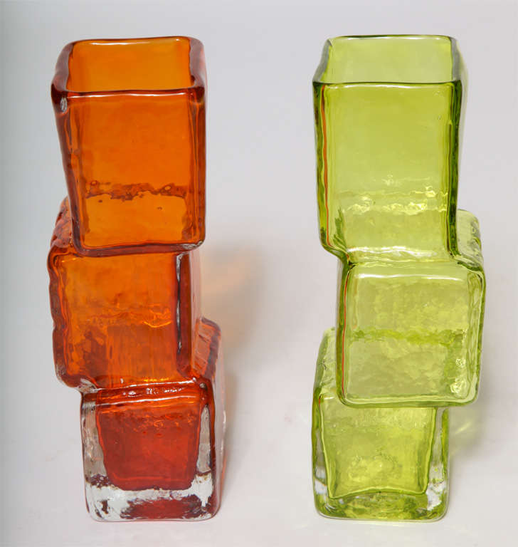 Drunken Bricklayer Vases by Geoffrey Baxter In Excellent Condition In New York, NY