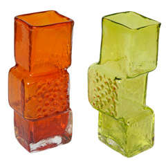 Drunken Bricklayer Vases by Geoffrey Baxter