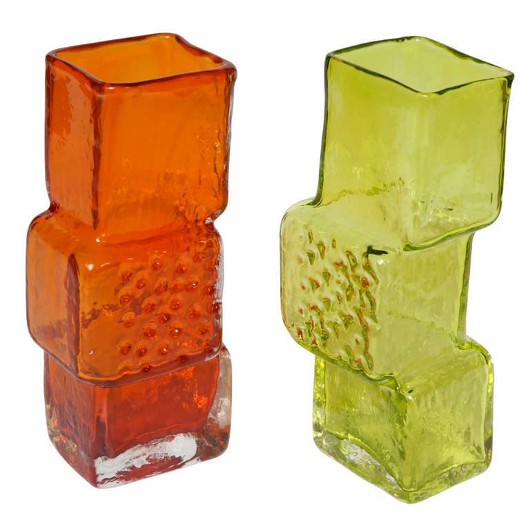 Drunken Bricklayer Vases by Geoffrey Baxter