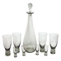 Smoky Gray Decanter Set by Holmegaard