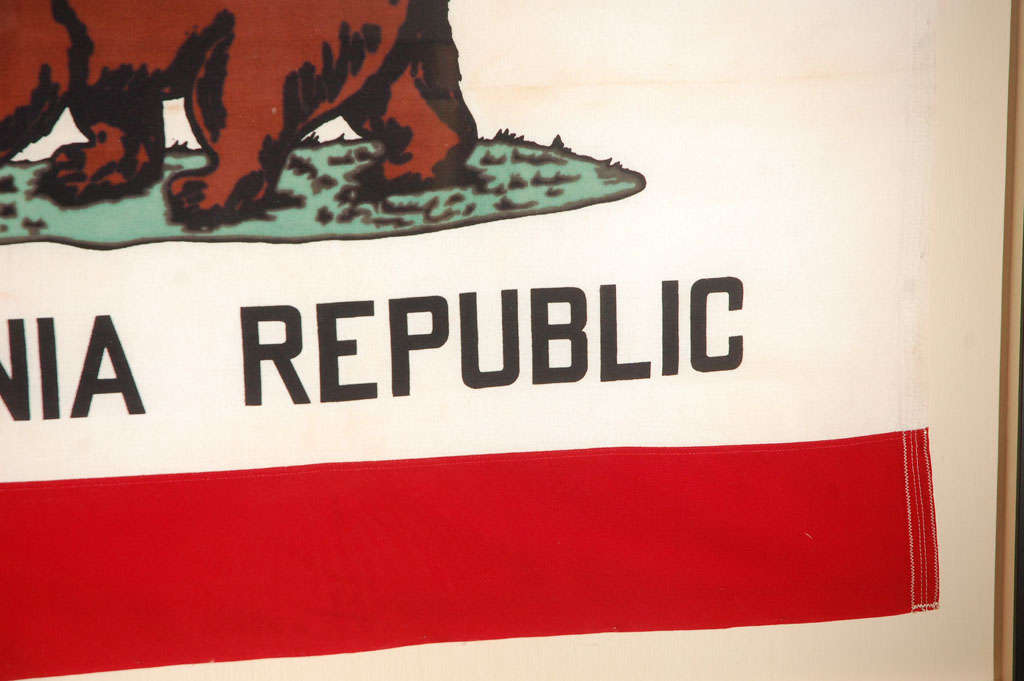 20th Century Large Vintage California State Flag