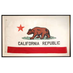 Large Vintage California State Flag