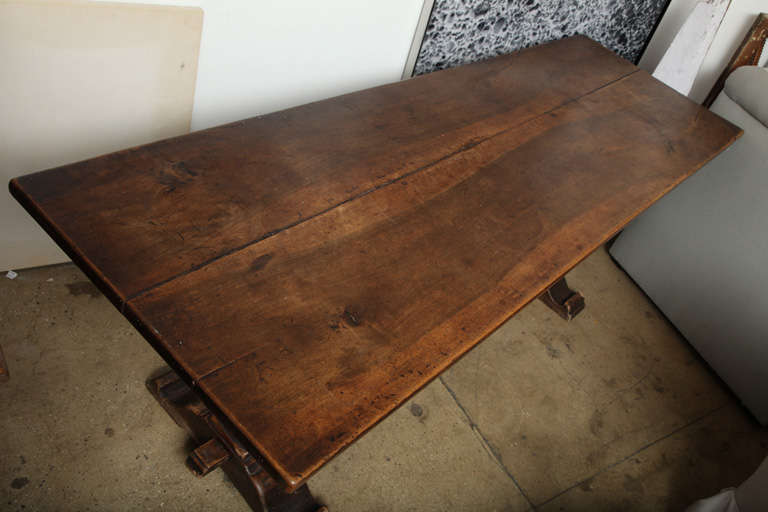 antique dark wood console table