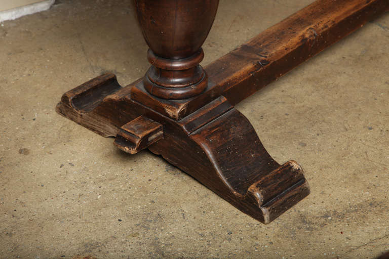 Italian Tuscan Dark Wood Console Table
