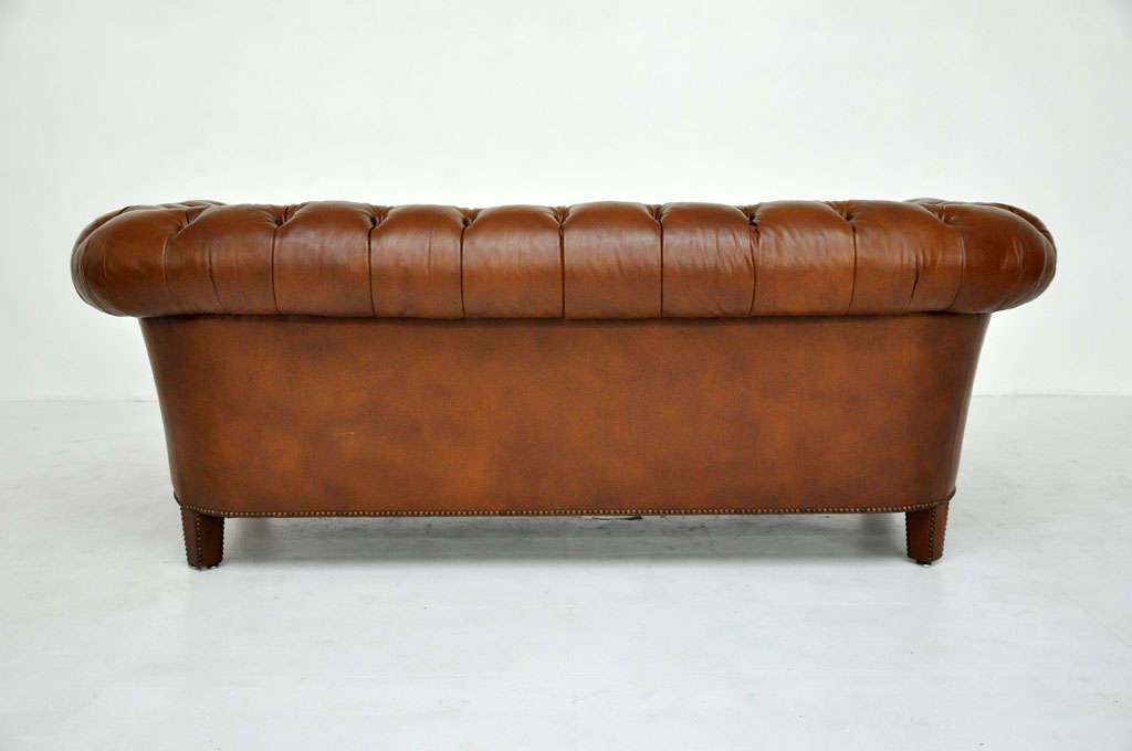 Brown Leather Chesterfield Sofa - Baker 2