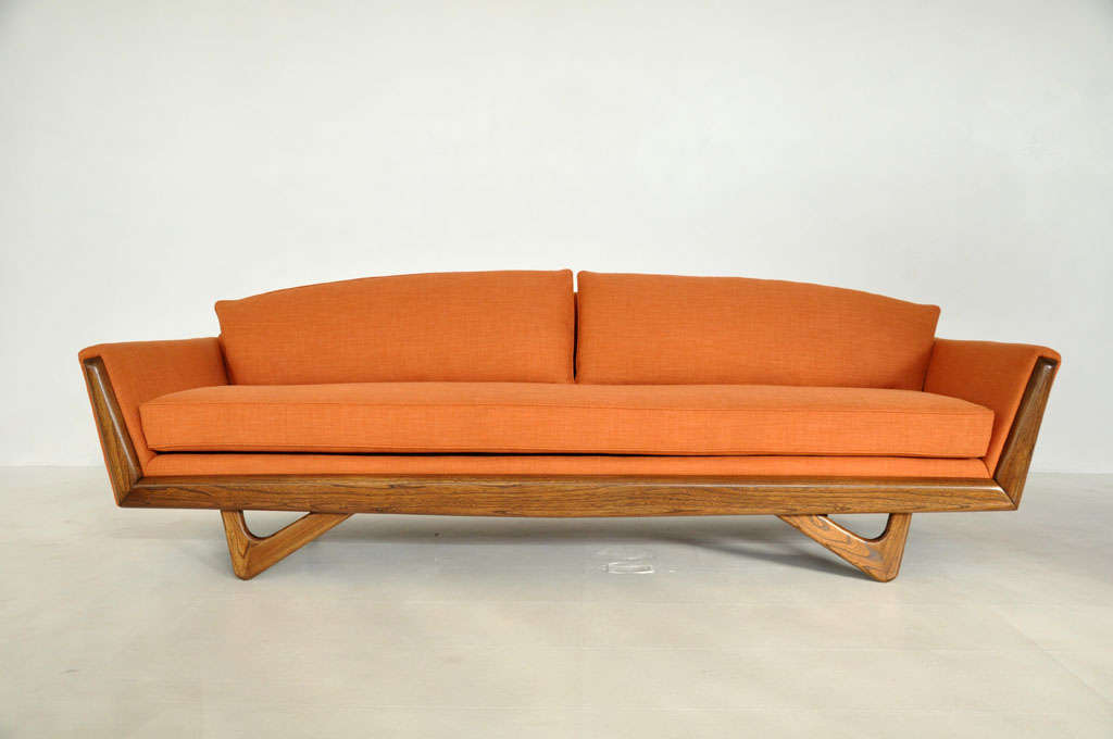 Boomerang sofa by Adrian Pearsall.  Fully restored.  New upholstery over refinished base.