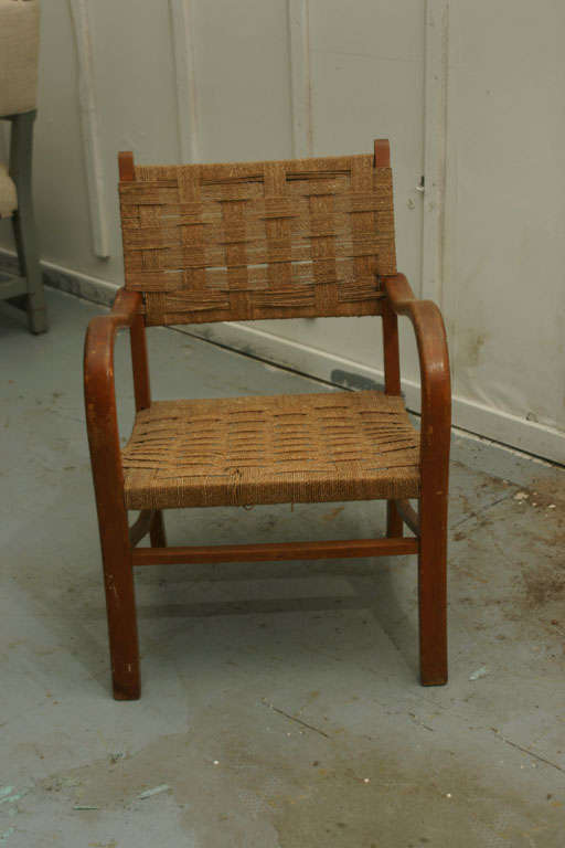 Pair of Woven Rope Arm Chairs