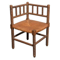 Fauteuil de cheminée d'angle français Coin de Feu