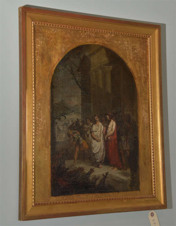 Jésus, Pons Pilate and the crowd Painting from France