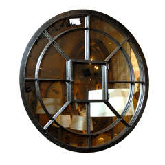 Antique Reclaimed Round Window as MIrror circa 1880