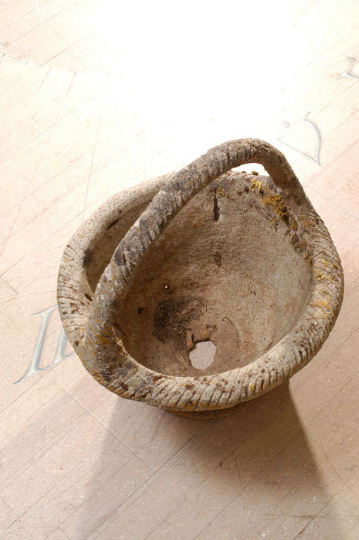 Concrete Lichen covered stone Garden Baskets