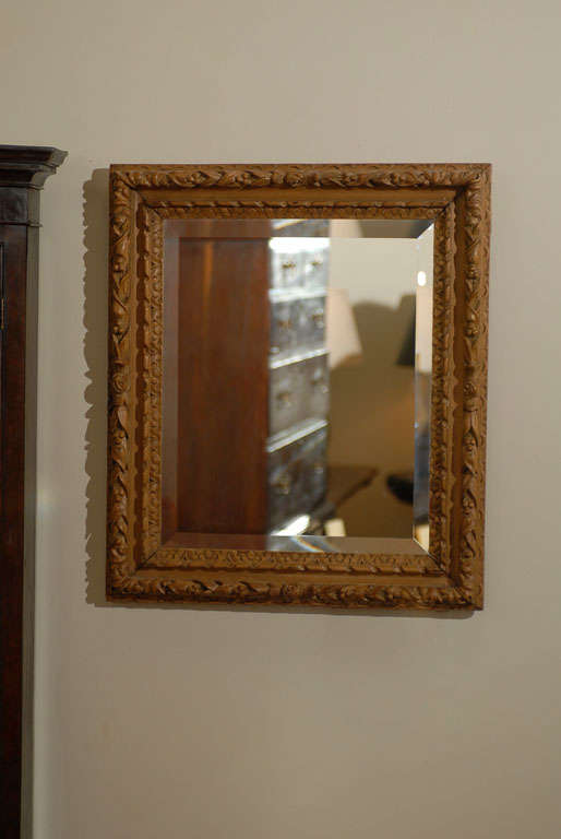 Small French Pine Mirror c.1850s For Sale 4