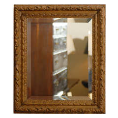 Small French Pine Mirror c.1850s