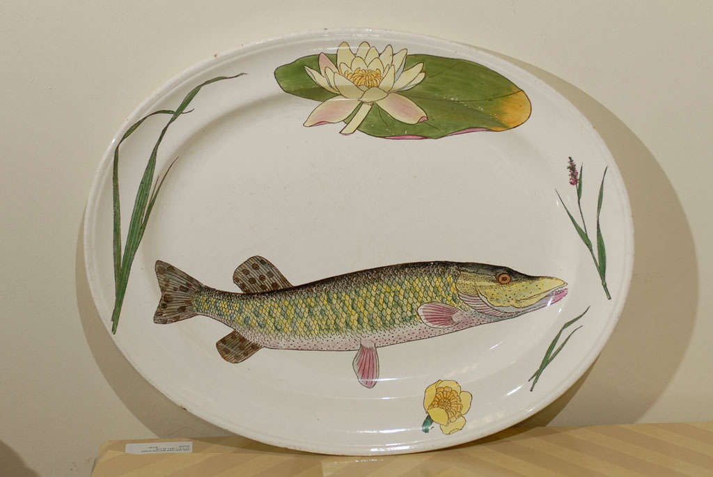 19th Century Minton Platter with WS Coleman's Naturalist Design