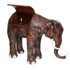 Giant Abercrombie & Fitch Leather Elephant Bar