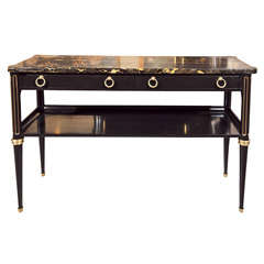 French Directoire Style Marble Top Console Table by Jansen