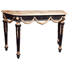 Painted French Empire Style Console Table