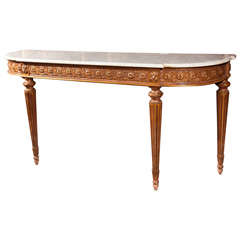 Vintage French Louis XVI Style Console Table by Jansen