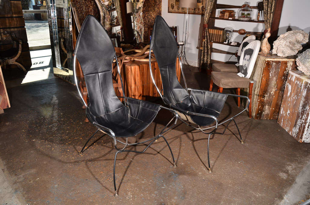 Pair of Tony Paul Sling Chairs