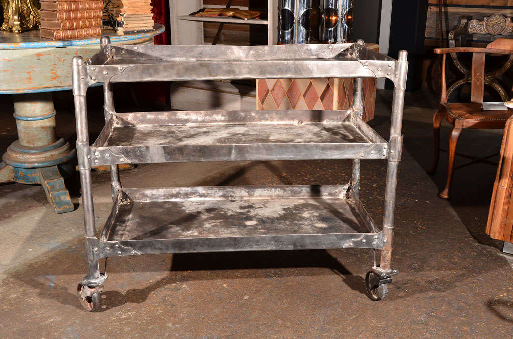 American 3-Tiered Victorian Industrial Cart For Sale