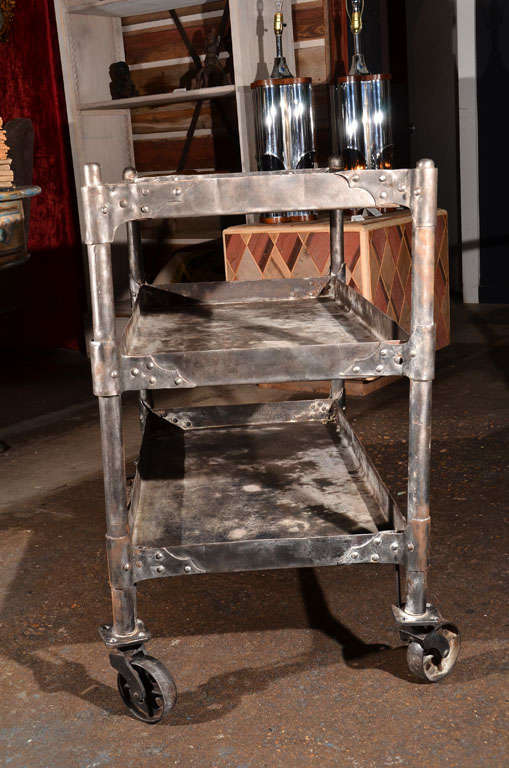 3-Tiered Victorian Industrial Cart For Sale 3