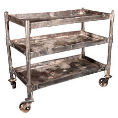 Antique 3-Tiered Victorian Industrial Cart