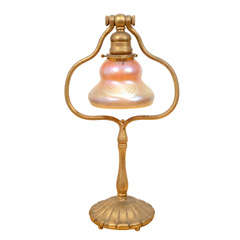 Tiffany Studios Desk Lamp with decorated Tiffany shade