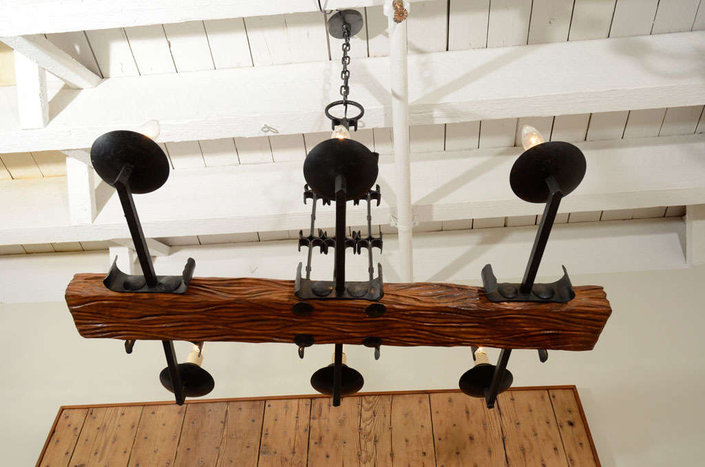 Spanish 6-Light Rectangular Fixture