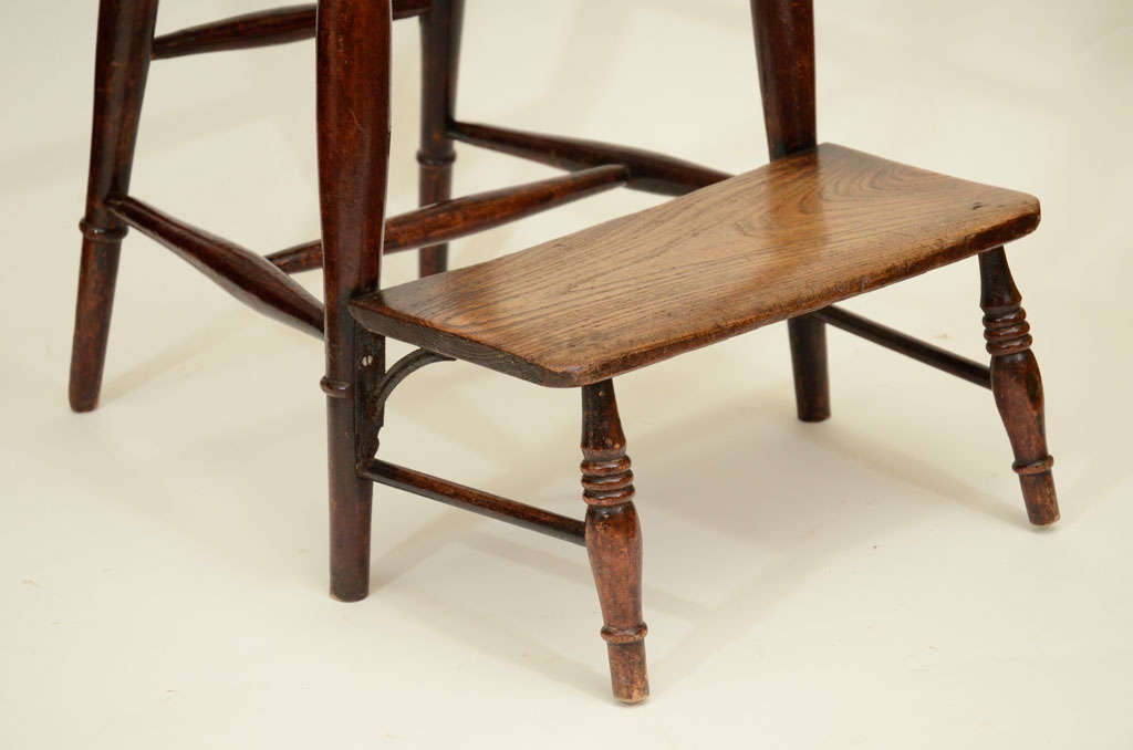19th Century English Fruitwood School Mistress Chair 2