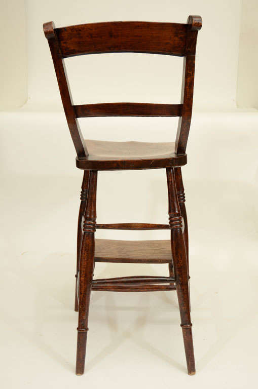 19th Century English Fruitwood School Mistress Chair 1
