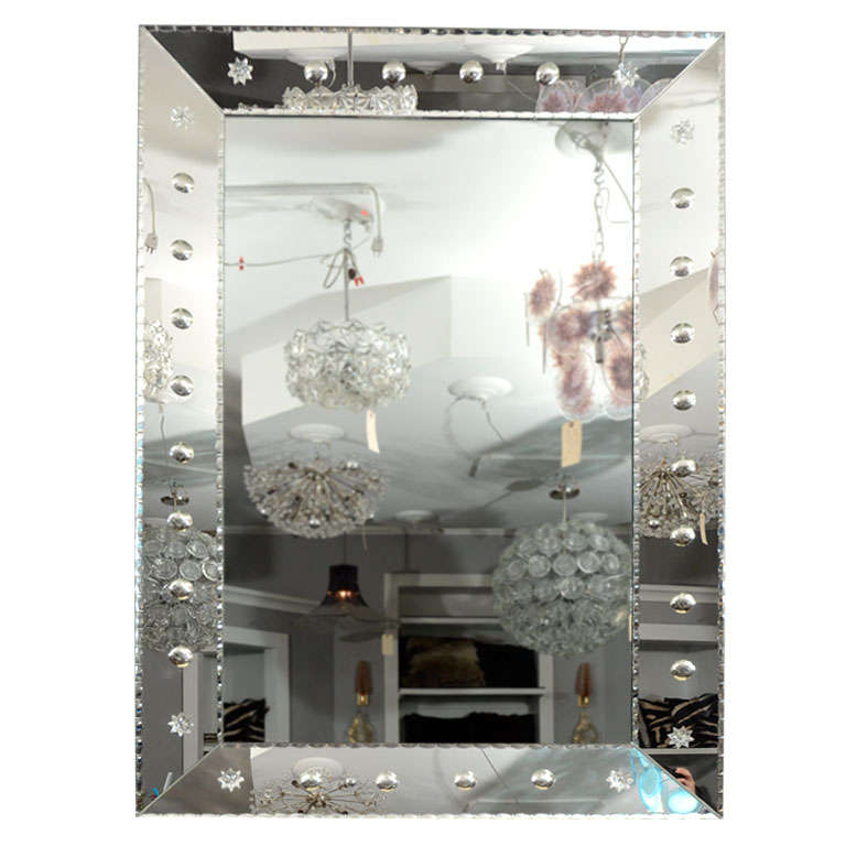 Custom Brass Beveled Mirror For Sale at 1stDibs