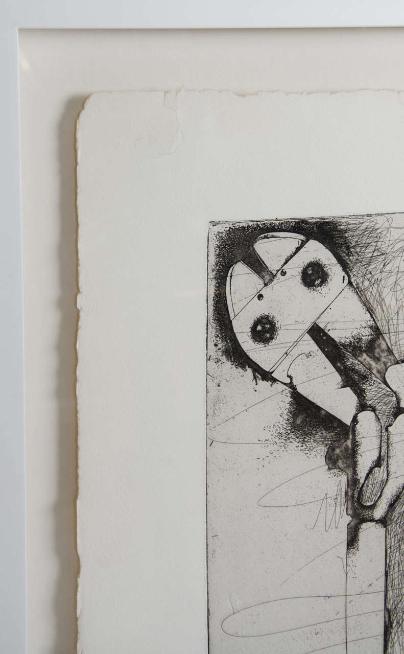 Bolt Cutters Etching by Jim Dine 1