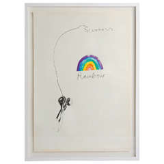Scheren- und Regenbogen-Lithographie von Jim Dine, 1969