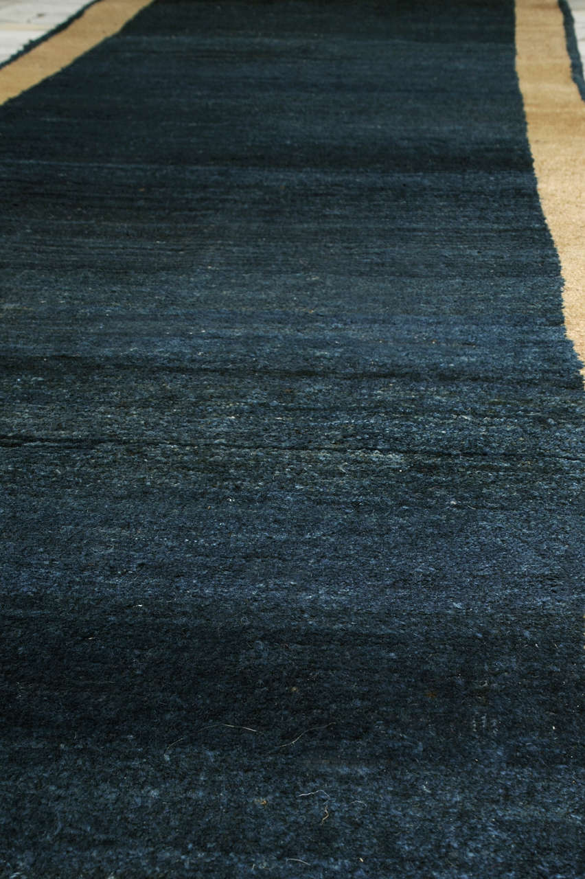Minimalist Persian Modernist Long Rug