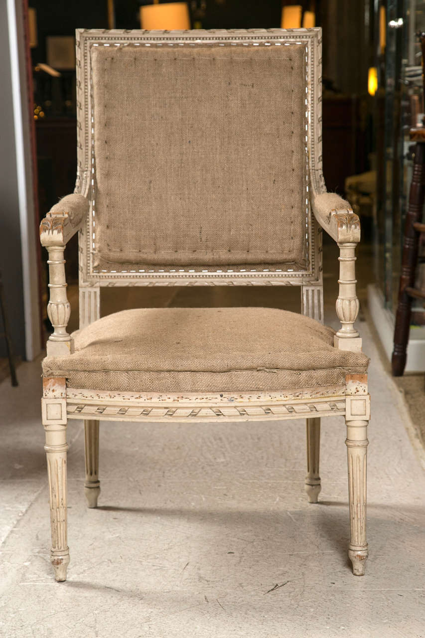 19th Century Pair of Good Size French Arm Chairs For Sale