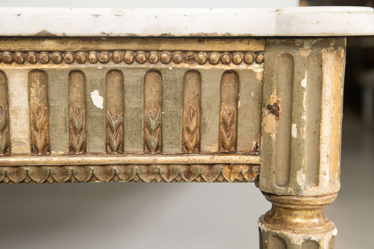 19th Century 19th c. French Marble top Console Table