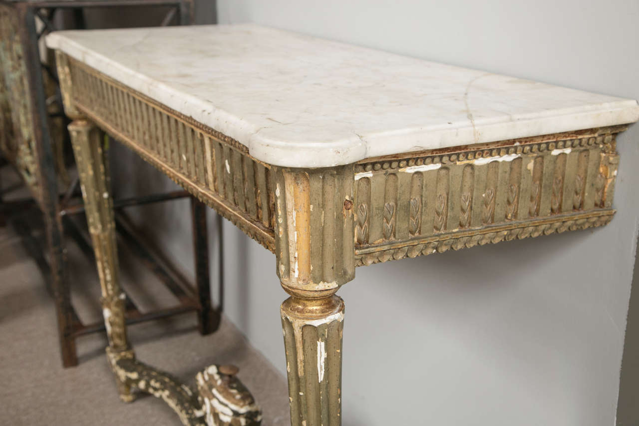 19th c. French Marble top Console Table 3