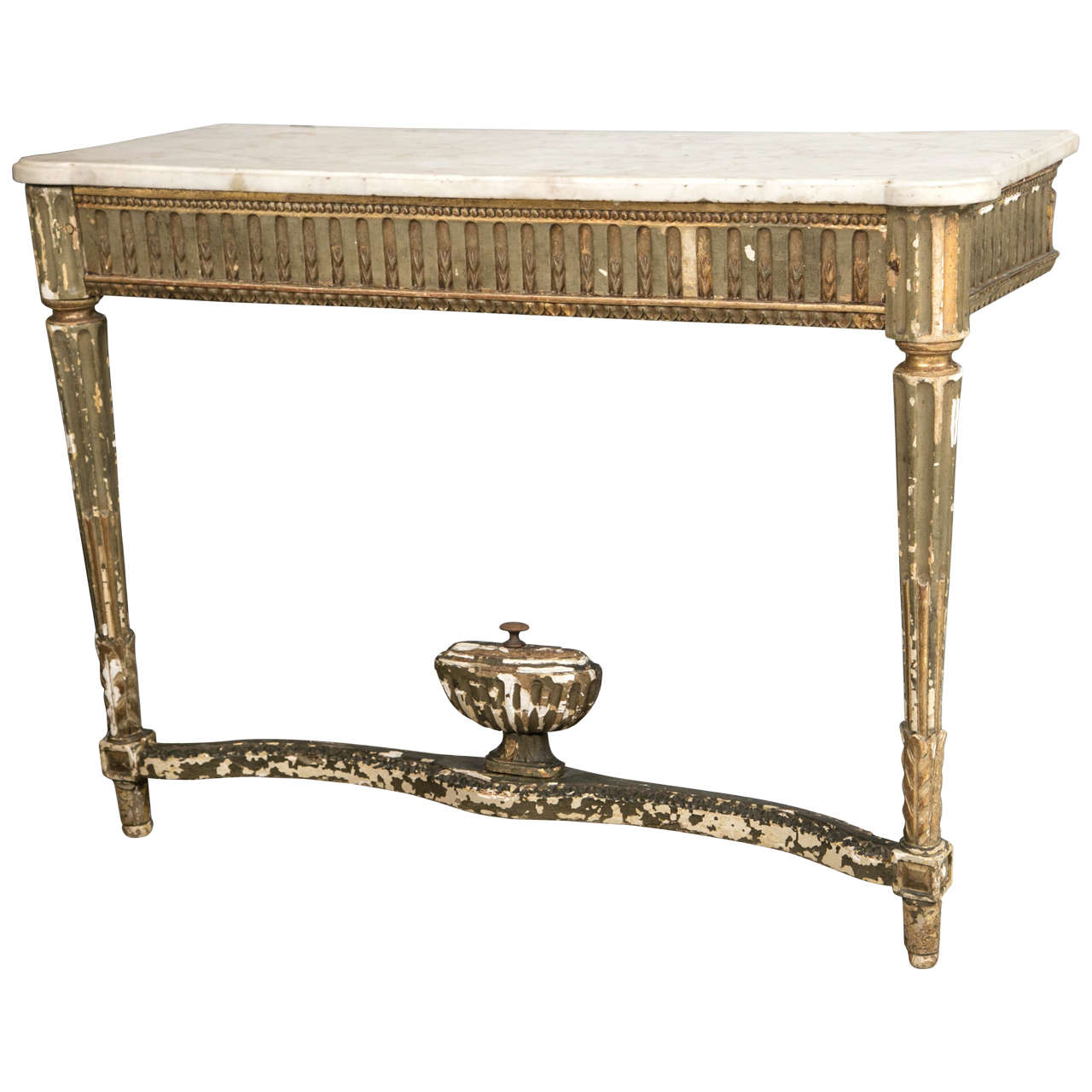 19th c. French Marble top Console Table