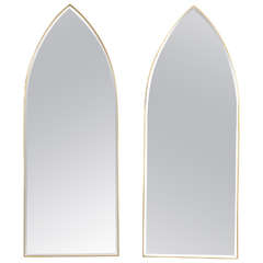 Pair of Mid-Century modern arched mirrors