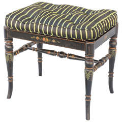 Regency Style, Hand Painted Lacquered English Stool