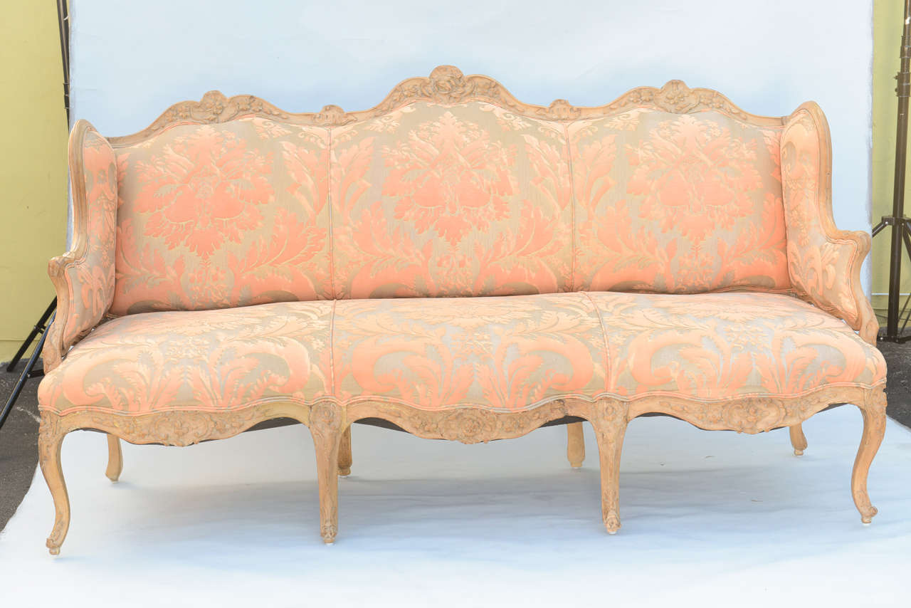 19th Century Fortuny Upholstered Louis XV Sofa 2