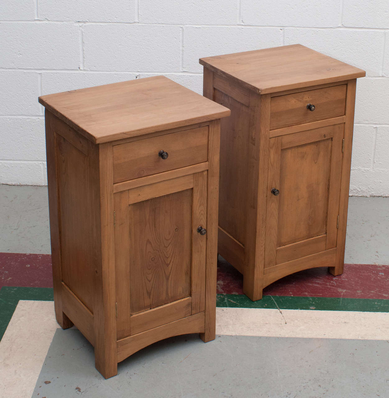 Pair of Pine Nightstands at 1stdibs