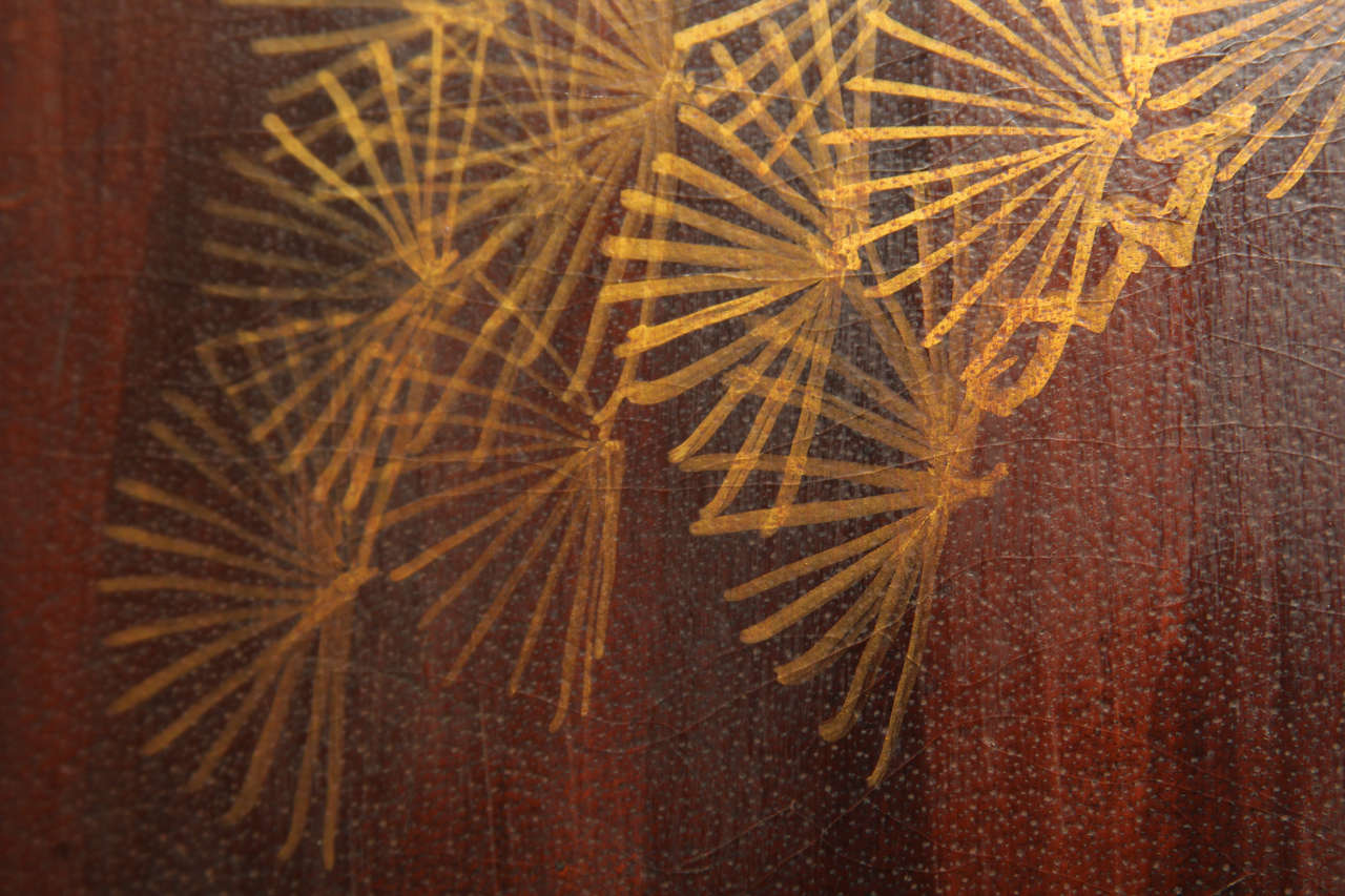 Wisteria Leather Screen In Excellent Condition For Sale In Seattle, WA