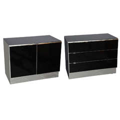 Black Glass Ello Nightstands