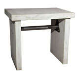 Antique Marble Slab Table - Industrial Design