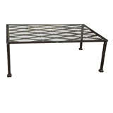 Iron Rectangular Table with Glass Top