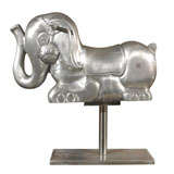 Vintage Cast aluminum park ride  elephant ornament "Dumbo"